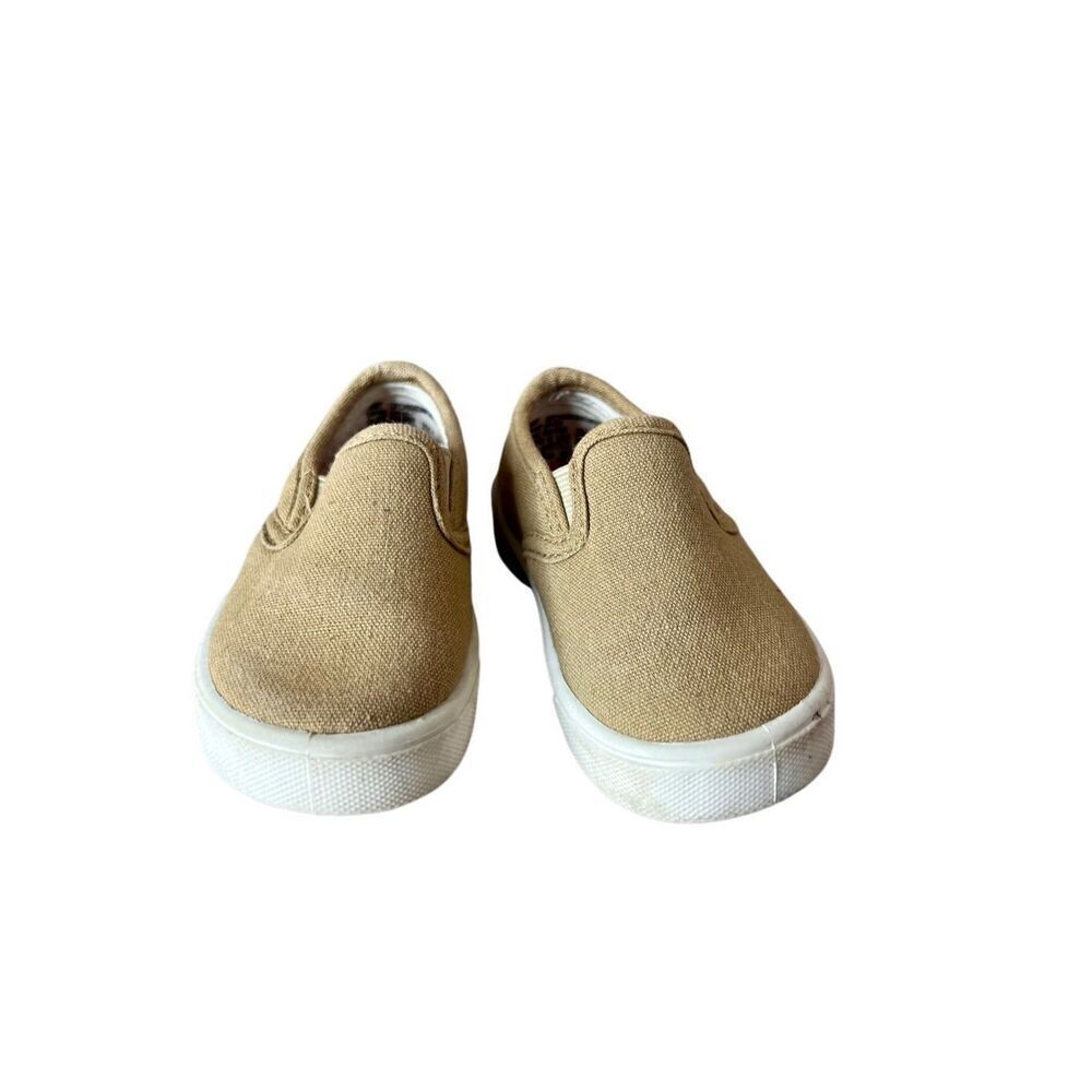 Garanimals Toddler Tan Canvas Boat Slip on Shoe 4‎ Casual Slipper